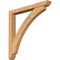 Ekena Millwork Thorton Slat Smooth Bracket w/ Offset Brace, Western Red Cedar, 5 1/2"W x 44"D x 44"H BKT0604X44X44THR06SWR - alternate 1